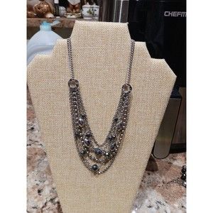 Milnor Stainless Steel Bead and chain necklace 6 strands 16" + 4" extender